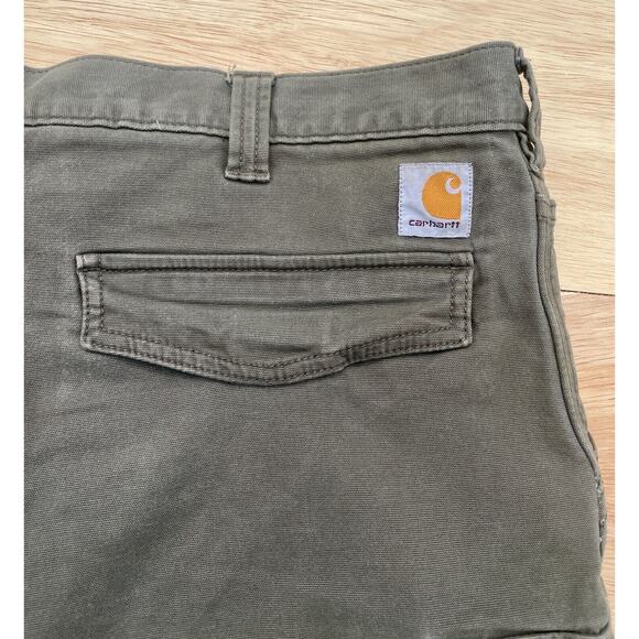 CARHARTT Short Relaxed Fit Work Stretch Cargo Comfort Flex Men's Gray SIZE 38" - Picture 6 of 6